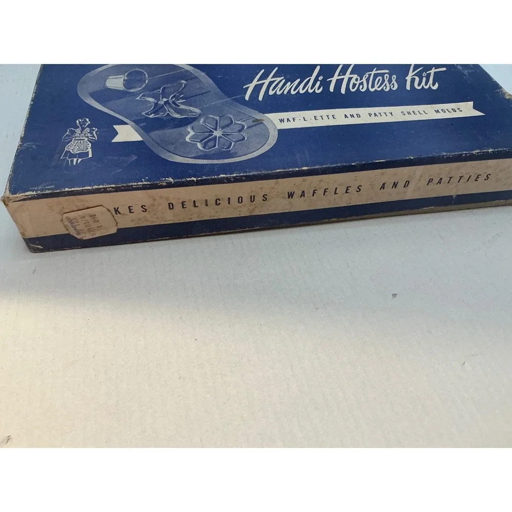 Bonley Vintage Handi Hostess Kit Rosette Waffle Patty Shell Molds Cast Aluminum